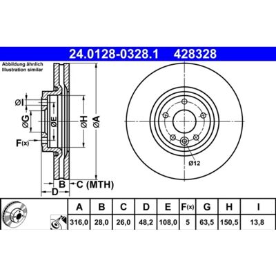ATE X760 Belüfteter Bremsscheibe - Bremsscheibe ATE X760 Belüfteter Bremsscheibe - Bremsscheibe