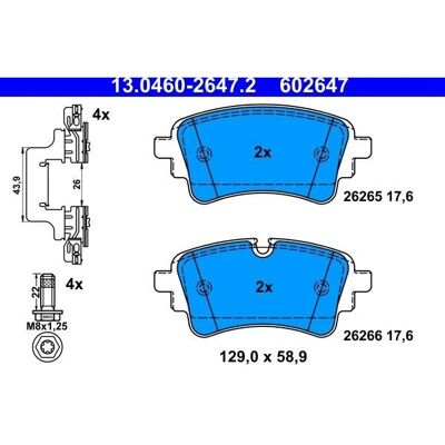 Ate Modell 13046026472 - Bremsbelagsatz für Audi A4 A5 A6 A7 Ate Modell 13046026472 - Bremsbelagsatz für Audi A4 A5 A6 A7