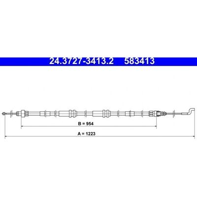 ATE 24.3727-3413.2 Bagbremsekabel - Bremsetype ATE 24.3727-3413.2 Bagbremsekabel - Bremsetype