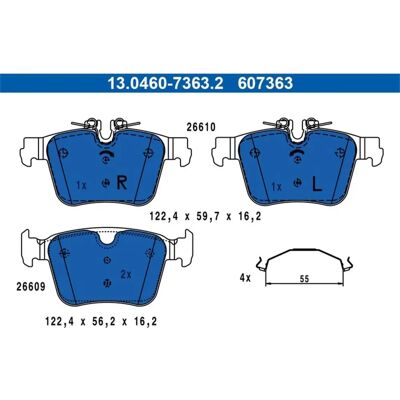 Ate Modell 13.0460-7363.2 Bromsbeläggsats - Volvo XC40, XC60, XC90, S60, S90, V60, V90 Ate Modell 13.0460-7363.2 Bromsbeläggsats - Volvo XC40, XC60, XC90, S60, S90, V60, V90
