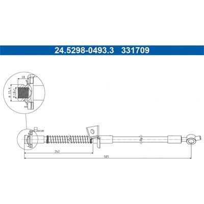 Hyundai Kia bremseslange - Venstre foran 505mm OE 24.5298-0495.3 Hyundai Kia bremseslange - Venstre foran 505mm OE 24.5298-0495.3