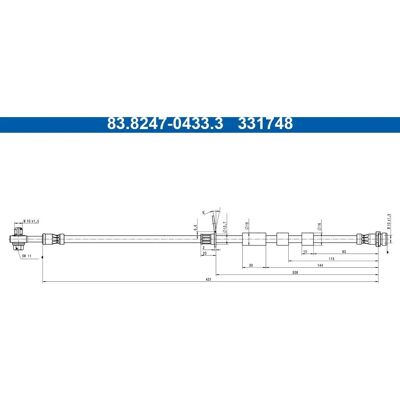 ATE 83.8247-0433.3 Bremsleitung - Brake Hose ATE 83.8247-0433.3 Bremsleitung - Brake Hose