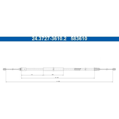 Ate Renault Twingo Wind Cavo freno - 24372736102 Ate Renault Twingo Wind Cavo freno - 24372736102