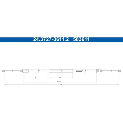 ATE 24.3727-3611.2 - Parkeringsbremsekabel ATE 24.3727-3611.2 - Parkeringsbremsekabel