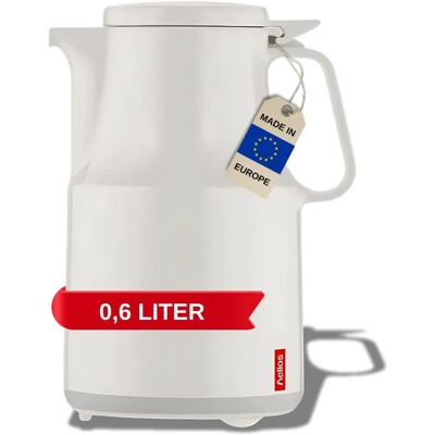 Helios Isolierkanne - Vakuum-Glas, 0,6L, Weiß Helios Isolierkanne - Vakuum-Glas, 0,6L, Weiß