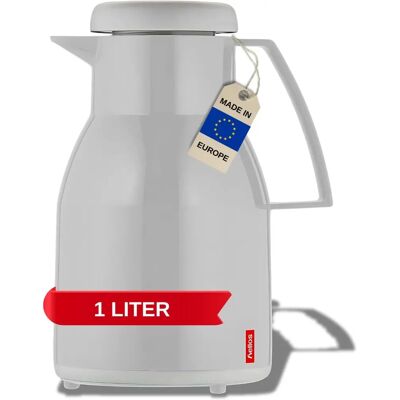 Helios Grau 1L Vakuumflasche - Thermos für Heiße Getränke Helios Grau 1L Vakuumflasche - Thermos für Heiße Getränke
