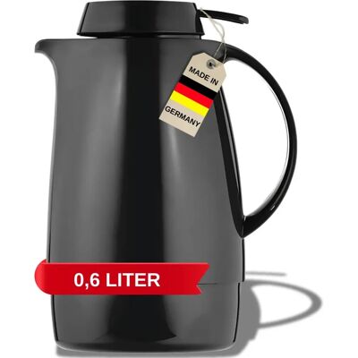 Helios Q100 Isolierflasche - Hochglänzender Kunststoff, Einhandbedienung, Glaseinsatz Helios Q100 Isolierflasche - Hochglänzender Kunststoff, Einhandbedienung, Glaseinsatz