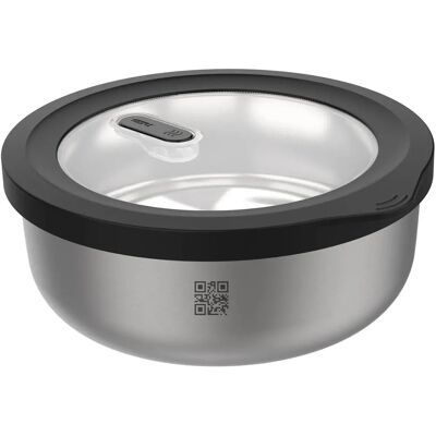 GEFU Provido Frischhaltedose - 2000ml, Schwarz/Silber GEFU Provido Frischhaltedose - 2000ml, Schwarz/Silber