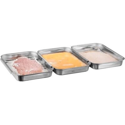 Gefu Panier-Set - 3 Schalen für Mehl, Ei, Semmelbrösel Gefu Panier-Set - 3 Schalen für Mehl, Ei, Semmelbrösel