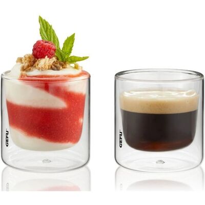 Gefu 2 verres thermiques 80 ml - thermal glasses - Publicité Gefu 2 verres thermiques 80 ml - thermal glasses - Publicité