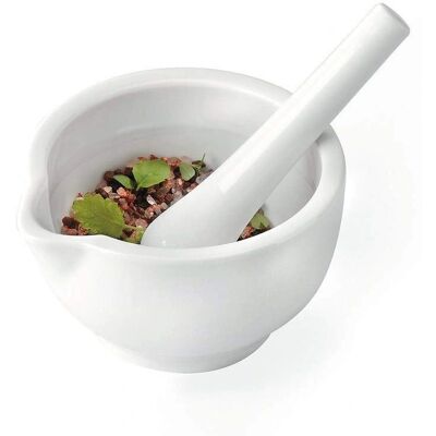 Gefu G89084 Mozsár - Tartós Porcelán, 10cm, Fehér - Mozsár Gefu G89084 Mozsár - Tartós Porcelán, 10cm, Fehér - Mozsár