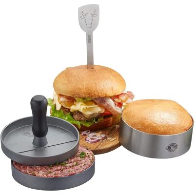 Ensemble de Presse à Hamburgers Gefu - Aluminium, Acier - 3 pièces Ensemble de Presse à Hamburgers Gefu - Aluminium, Acier - 3 pièces