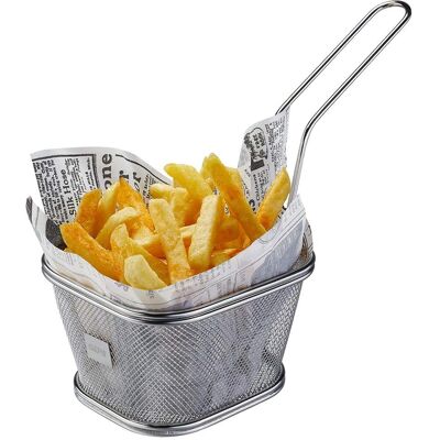 Gefu Mini-Servierkorb Silber - für Pommes, Zwiebelringe, Snacks Gefu Mini-Servierkorb Silber - für Pommes, Zwiebelringe, Snacks
