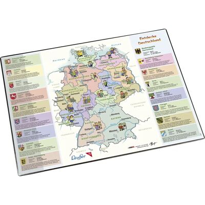 Läufer Germany Map Desk Mat - 40x53cm - Non-slip, Durable Läufer Germany Map Desk Mat - 40x53cm - Non-slip, Durable