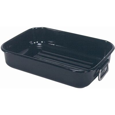 Piatto da forno rettangolare smaltato nero - Krüger Piatto da forno rettangolare smaltato nero - Krüger