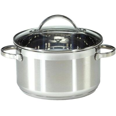 KRÜGER Ohio Edelstahl Fleischtopf - 5,5L, 24cm, 14cm Höhe KRÜGER Ohio Edelstahl Fleischtopf - 5,5L, 24cm, 14cm Höhe