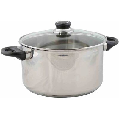 Krüger Denver Casserole en Acier Inoxydable 24cm - Convient à l'induction Krüger Denver Casserole en Acier Inoxydable 24cm - Convient à l'induction