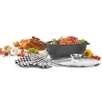 Karl Krüger Delta Bräter - Aluminium, 8L, Schwarz Karl Krüger Delta Bräter - Aluminium, 8L, Schwarz