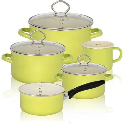 Set de Casseroles KRÜGER Juist - Vert Pastel - Ensemble de Cuisine Set de Casseroles KRÜGER Juist - Vert Pastel - Ensemble de Cuisine