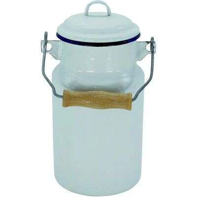 KRÜGER Husum Leiteira - 1L Branco/Azul Aço esmaltado KRÜGER Husum Leiteira - 1L Branco/Azul Aço esmaltado