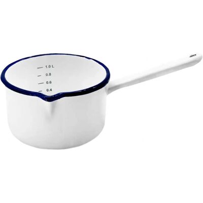Panela Krüger - 417/14HU - Branca - 1L - Esmalte - Compatível com indução Panela Krüger - 417/14HU - Branca - 1L - Esmalte - Compatível com indução