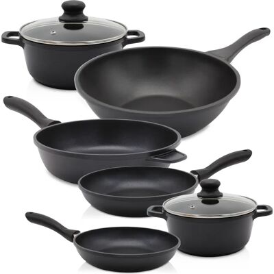 KRÜGER - Leipzig - Schwarz - 5-teiliges Set - Cookware Set KRÜGER - Leipzig - Schwarz - 5-teiliges Set - Cookware Set