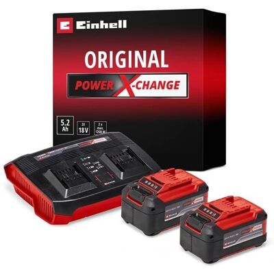 Ensemble de démarrage batterie 18V 2x 5,2Ah et Twincharger - Publicité Ensemble de démarrage batterie 18V 2x 5,2Ah et Twincharger - Publicité