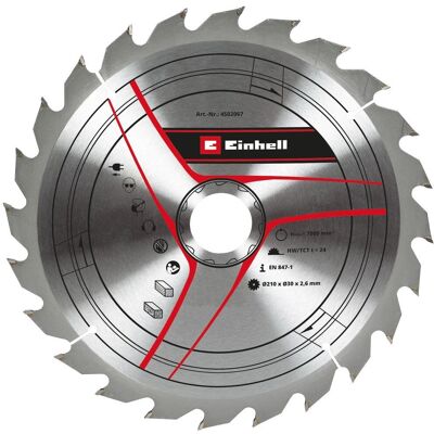 Einhell Circular Saw Blade - Tungsten Carbide 210x30x2.6 - Saw Blade Einhell Circular Saw Blade - Tungsten Carbide 210x30x2.6 - Saw Blade