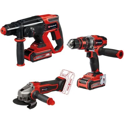 Set de Herramientas Eléctricas Inalámbricas EINHELL - TE-TK 18/3 Li +2 (CD+AG+HD) - Juego de Herramientas Set de Herramientas Eléctricas Inalámbricas EINHELL - TE-TK 18/3 Li +2 (CD+AG+HD) - Juego de Herramientas