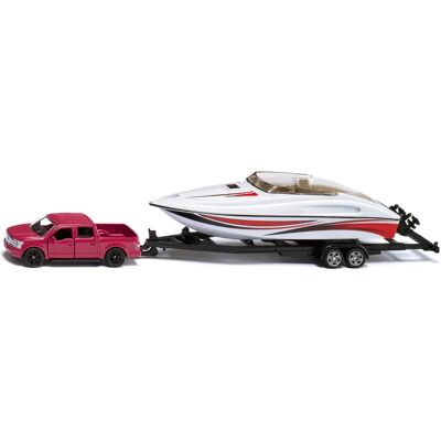 Sieper Siku Ford F150 - Coffret de modèle de voiture avec bateau Sieper Siku Ford F150 - Coffret de modèle de voiture avec bateau
