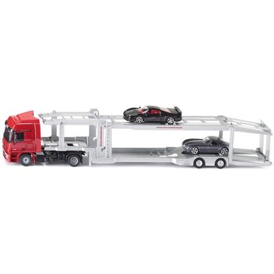 Transporteur de Voitures Mercedes Siku - Échelle 1:50, Plateforme Arrière Pliable - Camion Jouet - Publicité Transporteur de Voitures Mercedes Siku - Échelle 1:50, Plateforme Arrière Pliable - Camion Jouet - Publicité