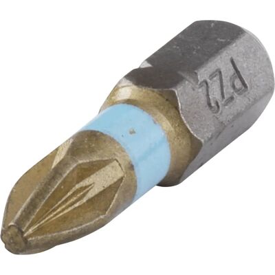 Wolfcraft PZ2 Schrauberbits - 25mm, Sechskant, Blau - Schraubenzieher-Bits Wolfcraft PZ2 Schrauberbits - 25mm, Sechskant, Blau - Schraubenzieher-Bits