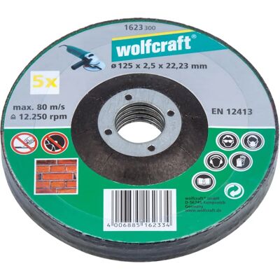 Wolfcraft 1623300 - Disque de coupe pour pierre - 125mm - 5 pcs Wolfcraft 1623300 - Disque de coupe pour pierre - 125mm - 5 pcs
