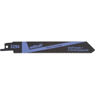Lame de scie sabre Wolfcraft 2294000 - Acier Cr-V Lame de scie sabre Wolfcraft 2294000 - Acier Cr-V