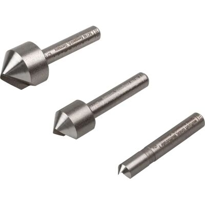Conjunto de 3 brocas cónicas Wolfcraft 2504000 - Prata Conjunto de 3 brocas cónicas Wolfcraft 2504000 - Prata