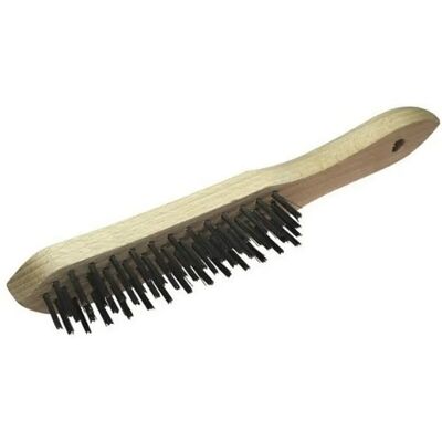 Wolfcraft 2722000 Stahl-Handbürste - Manuelle Bürste für Metall, Holz, Stein Wolfcraft 2722000 Stahl-Handbürste - Manuelle Bürste für Metall, Holz, Stein