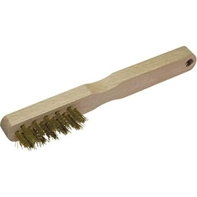 Wolfcraft 2725000 - Handbürste mit Messingdraht - 3 Reihen Wolfcraft 2725000 - Handbürste mit Messingdraht - 3 Reihen