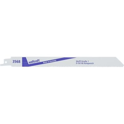 Lames de scie sabre Wolfcraft 3568000 - Bimétal - 210mm - Publicité Lames de scie sabre Wolfcraft 3568000 - Bimétal - 210mm - Publicité