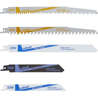 Lame per sega a sciabola Wolfcraft 3599000 - 5 pezzi Lame per sega a sciabola Wolfcraft 3599000 - 5 pezzi