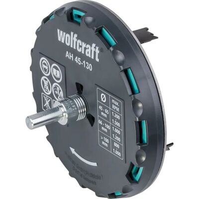 wolfcraft Sierra de Agujero Ajustable AH 45-130 - Sierra para agujeros wolfcraft Sierra de Agujero Ajustable AH 45-130 - Sierra para agujeros