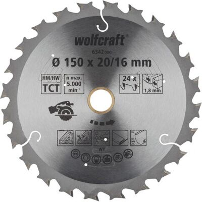 Wolfcraft 6346000 Akku-Kreissägeblatt - Langlebig, Schneller Schnitt Wolfcraft 6346000 Akku-Kreissägeblatt - Langlebig, Schneller Schnitt