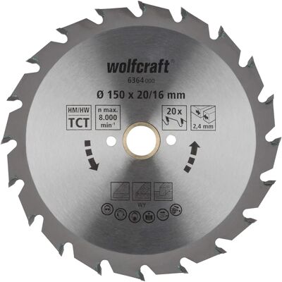 Wolfcraft Kreissägeblatt - Schnell, Halbfein - 150mm Wolfcraft Kreissägeblatt - Schnell, Halbfein - 150mm
