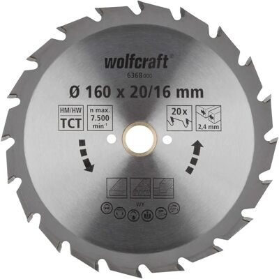 Wolfcraft 6368000 - Lame de scie circulaire - 160x20mm - 20 dents - Publicité Wolfcraft 6368000 - Lame de scie circulaire - 160x20mm - 20 dents - Publicité
