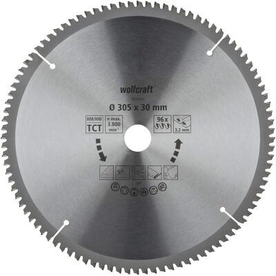 Lama da sega Wolfcraft viola 305mm - Tagli fini Lama da sega Wolfcraft viola 305mm - Tagli fini