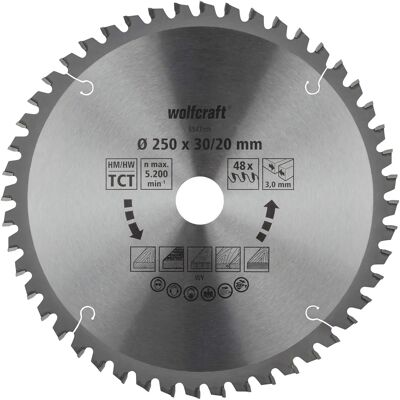 Wolfcraft Modelo 6547000 - Disco de Sierra - Cortes Finos Wolfcraft Modelo 6547000 - Disco de Sierra - Cortes Finos