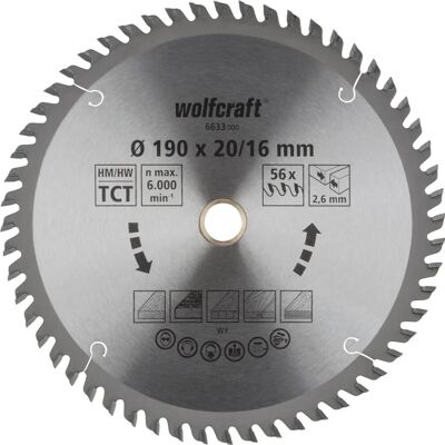 Wolfcraft Kreissägeblatt - 190mm, Orange, HM - Kreissägeblatt Wolfcraft Kreissägeblatt - 190mm, Orange, HM - Kreissägeblatt