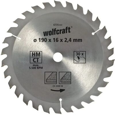 Wolfcraft 6733000 - Lame de scie circulaire, 160mm, 20 dents - Bois Wolfcraft 6733000 - Lame de scie circulaire, 160mm, 20 dents - Bois