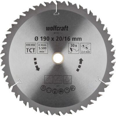 Disco di sega circolare Wolfcraft 6735000 Serie Marrone - 30 Denti Disco di sega circolare Wolfcraft 6735000 Serie Marrone - 30 Denti