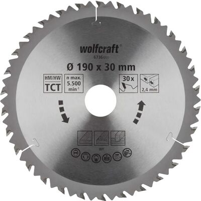 Wolfcraft Model 6736000 - Kruhový pilový list na dřevo Wolfcraft Model 6736000 - Kruhový pilový list na dřevo