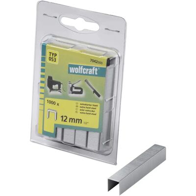 Wolfcraft Modèle 053 Agrafes à Dos Large - 12mm - 1000 pièces - Publicité Wolfcraft Modèle 053 Agrafes à Dos Large - 12mm - 1000 pièces - Publicité